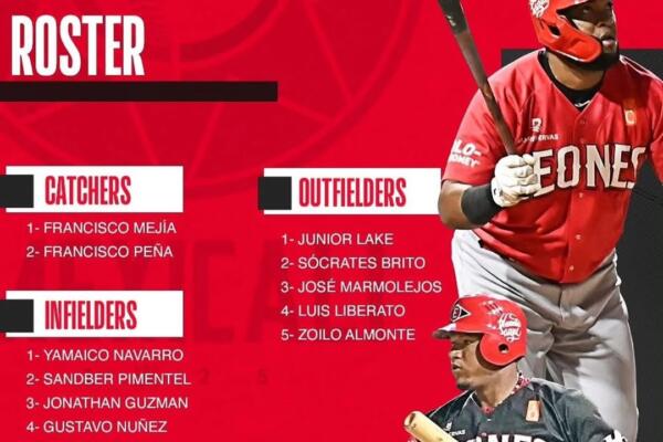 Para abrir partidos, los Leones de República Dominicana contarán también con los derechos Esmil Rogers (TE), Brooks Hall (TL) y Emilio Vargas (GC).