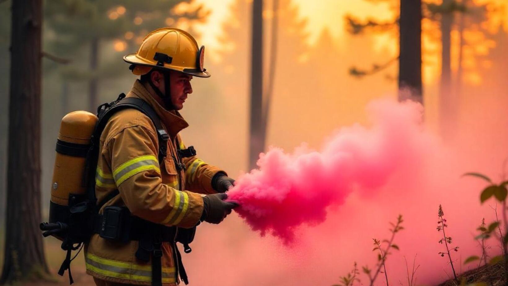 Polvo rosado contra incendios en Los Ángeles: ¿Qué es y cómo funciona?