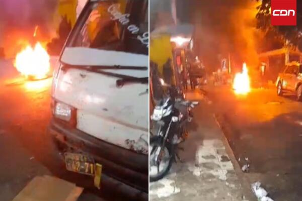 En sectores como Capotillo algunos ciudadanos realizaron protestas la madrugada de este miércoles 1 de enero.