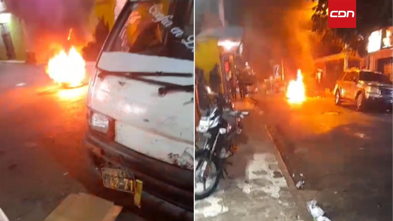 En sectores como Capotillo algunos ciudadanos realizaron protestas la madrugada de este miércoles 1 de enero.