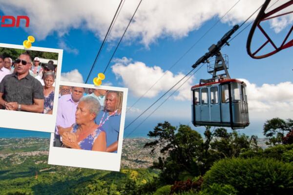 Comerciantes en el área turística del Teleférico de Puerto Plata.
