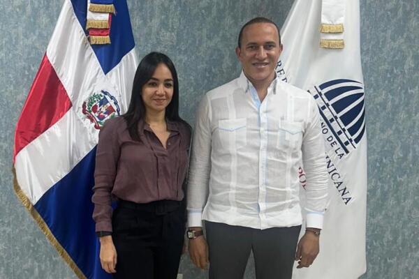 Diputado Frank Ramírez junto a la ministra Faride Raful.