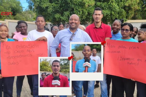 La protesta en demanda de que las autoridades competentes mejoren las condiciones para la enseñanza. Foto: Fuente externa 