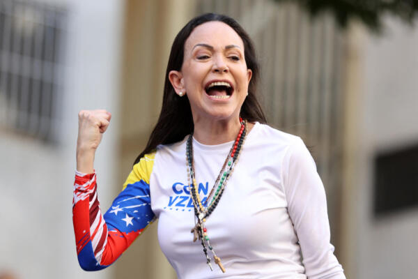 Líder opositora de Venezuela, María Corina Machado.
(Photo by Pedro MATTEY / AFP)