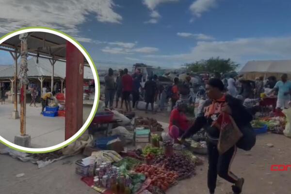 La asistencia de haitianos al mercado se tornó lenta. Foto: Fuente externa 