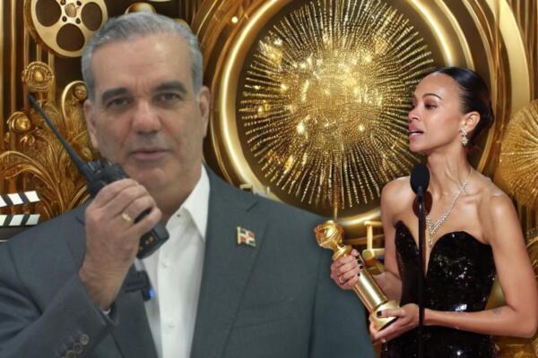 Abinader felicita a Zoe Saldaña tras su triunfo en los Globos de Oro