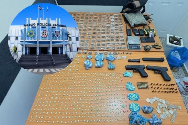 Policía Nacional incauta drogas y armas durante operativos.
