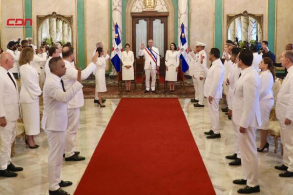 Presidente Abinader juramentdo Gabinete de Gobierno para su segundo mandato. (foto, fuente externa)
