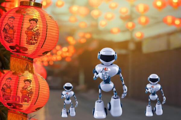 Robots danzan en perfecta sincronización en Año Nuevo chino