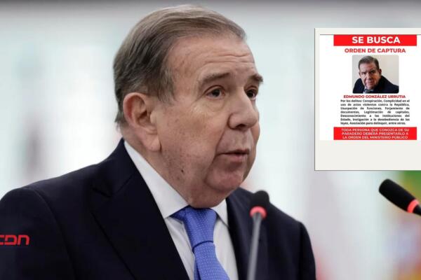 El Gobierno de Venezuela ofrece recompensa de US$ 100.000 por información que lleve al arresto de Edmundo González Urrutia. (foto, fuente externa)