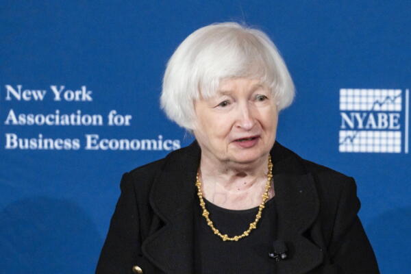 Fotografía de la secretaria del Tesoro de Estados Unidos, Janet Yellen. 
EFE/EPA/JUSTIN LANE