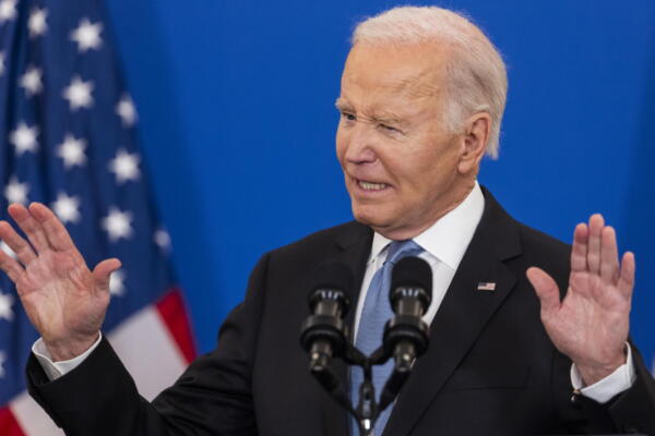 El presidente de Estados Unidos, Joe Biden, pronuncia el último discurso sobre política exterior de su presidencia en el Departamento de Estado en Washington, DC, EE.UU.