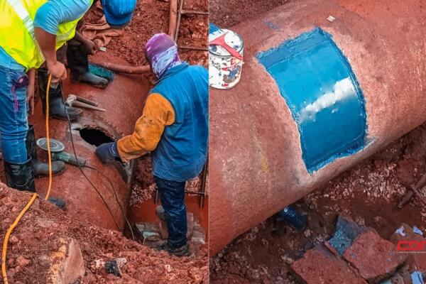 Destacó la urgencia con la que se atendió la avería, agradeciendo a los residentes por su paciencia y colaboración. Foto: Fuente externa 
