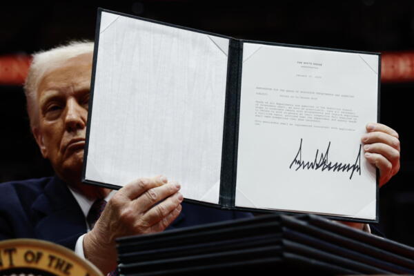Grupo de 18 estados demanda a Trump por intento de acabar con la ciudadanía por nacimientoEE. UU., 20 de enero de 2025. EFE/ANNA MONEYMAKER / POOL