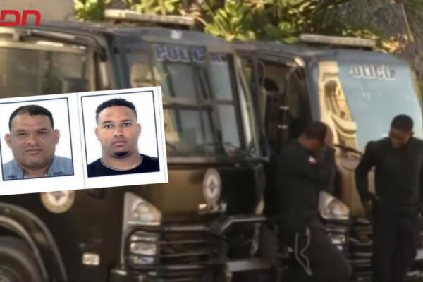Director de la Junta Distrital, Enriquillo Brito, y su hijo. Ambos enfrentan arresto durante la Operación Panthera 7
