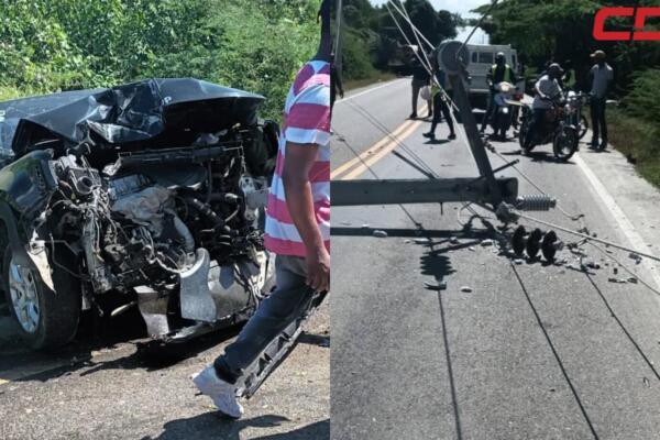 Las personas heridas fueron trasladadas al hospital de Montecristi.