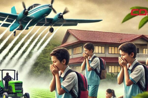 Autoridades se reúnen para abordar problemas derivados de las fumigaciones en plantaciones cercanas a centros educativos.