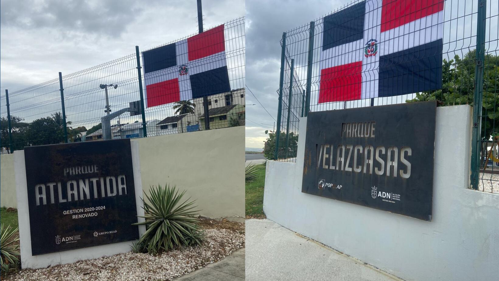 Carolina Mejía coloca banderas en parques y plazas en honor al Mes de la Patria