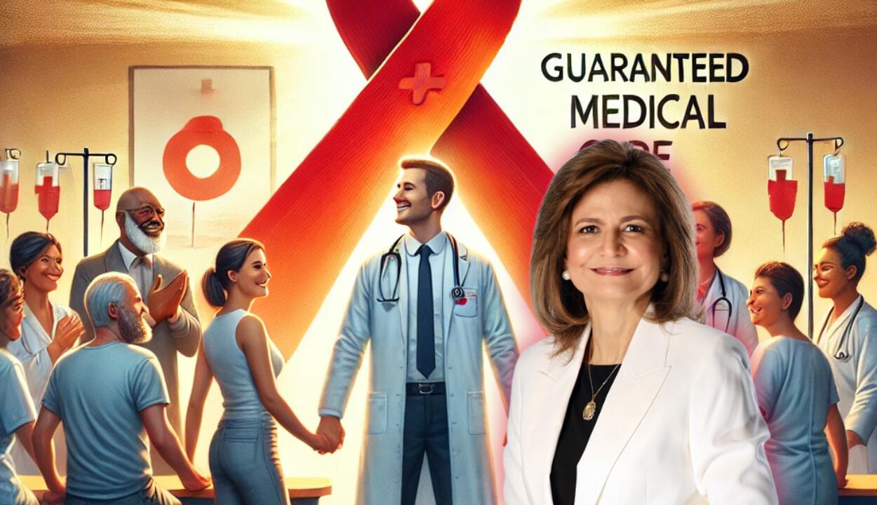 Raquel Peña garantiza atención a pacientes con VIH-SIDA