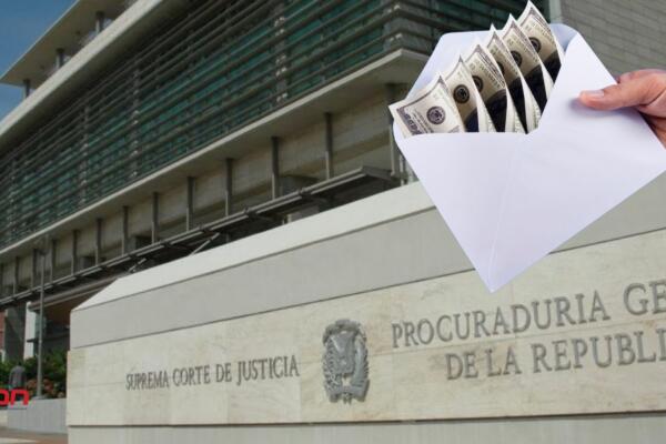 Empresa Dorrejo Medina Arquitectos realiza entrega voluntaria de fondos a la Procuraduría. (Foto, fuente externa)