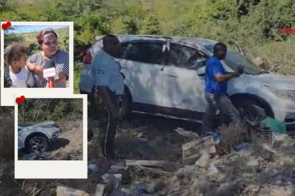 Agregó que llegando a Neyba la impactó una piedra y tratando de evitarla se volcó. Foto: Fuente externa 