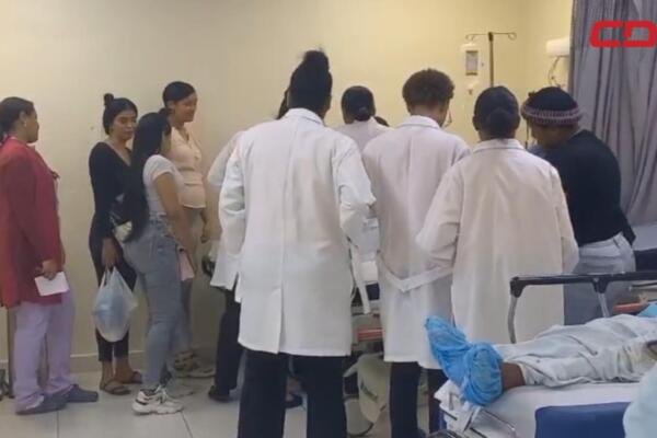 Las cinco niñas fueron trasladadas a la sala de emergencias del Hospital Regional Universitario Dr. Jaime Mota.