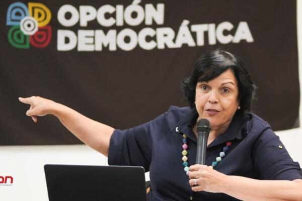 La representante del partido Opción Democrática (OD) Minou Tavárez Mirabal. (foto, fuente externa)