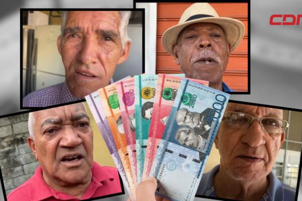 Grupo de pensionados en Villa Altagracia piden aumento al presidente Luis Abinader.  