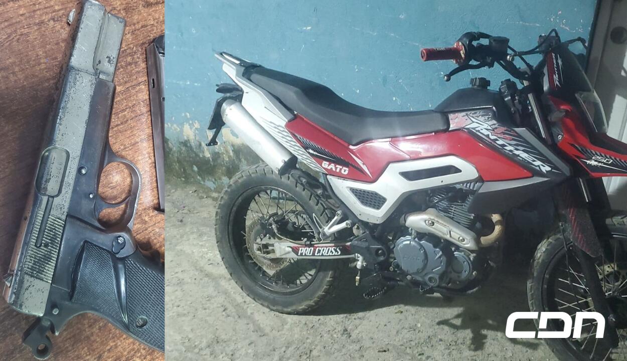 Policía Nacional captura en Santiago uno de los implicados en asalto a señora; le ocupa pistola y motocicleta utilizada en el hecho