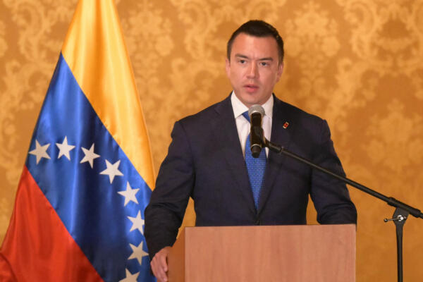 Presidente de Ecuador, Daniel Noboa / foto: AFP