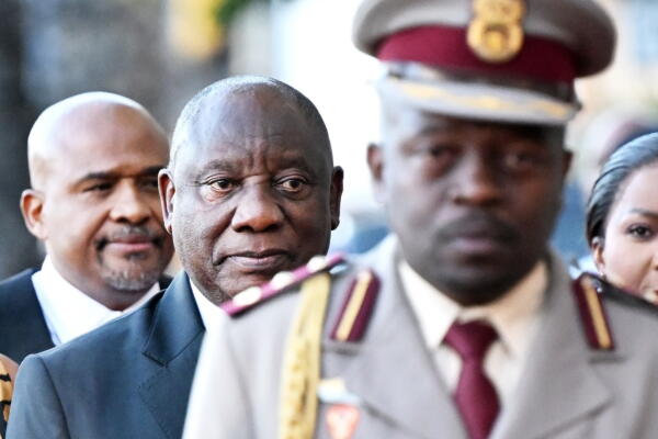 Imagen del presidente sudafricano Cyril Ramaphosa. EFE/PHANDO 