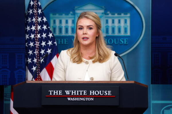 La portavoz presidencial de Estados Unidos, Karoline Leavit. EFE/EPA/Will Oliver
