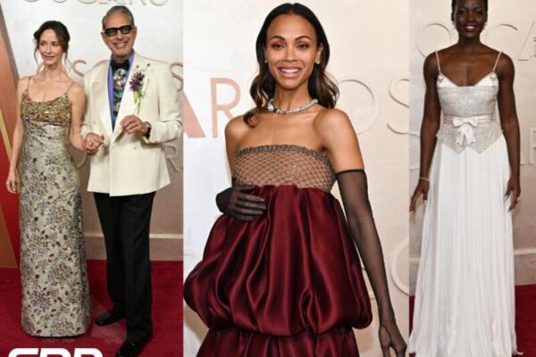 Imágenes de la alfombra roja de los Premios Óscar; mira cómo luce Zoe Saldaña