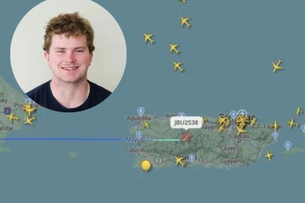 Joshua Riibe salió del país en un vuelo con destino a Puerto Rico.