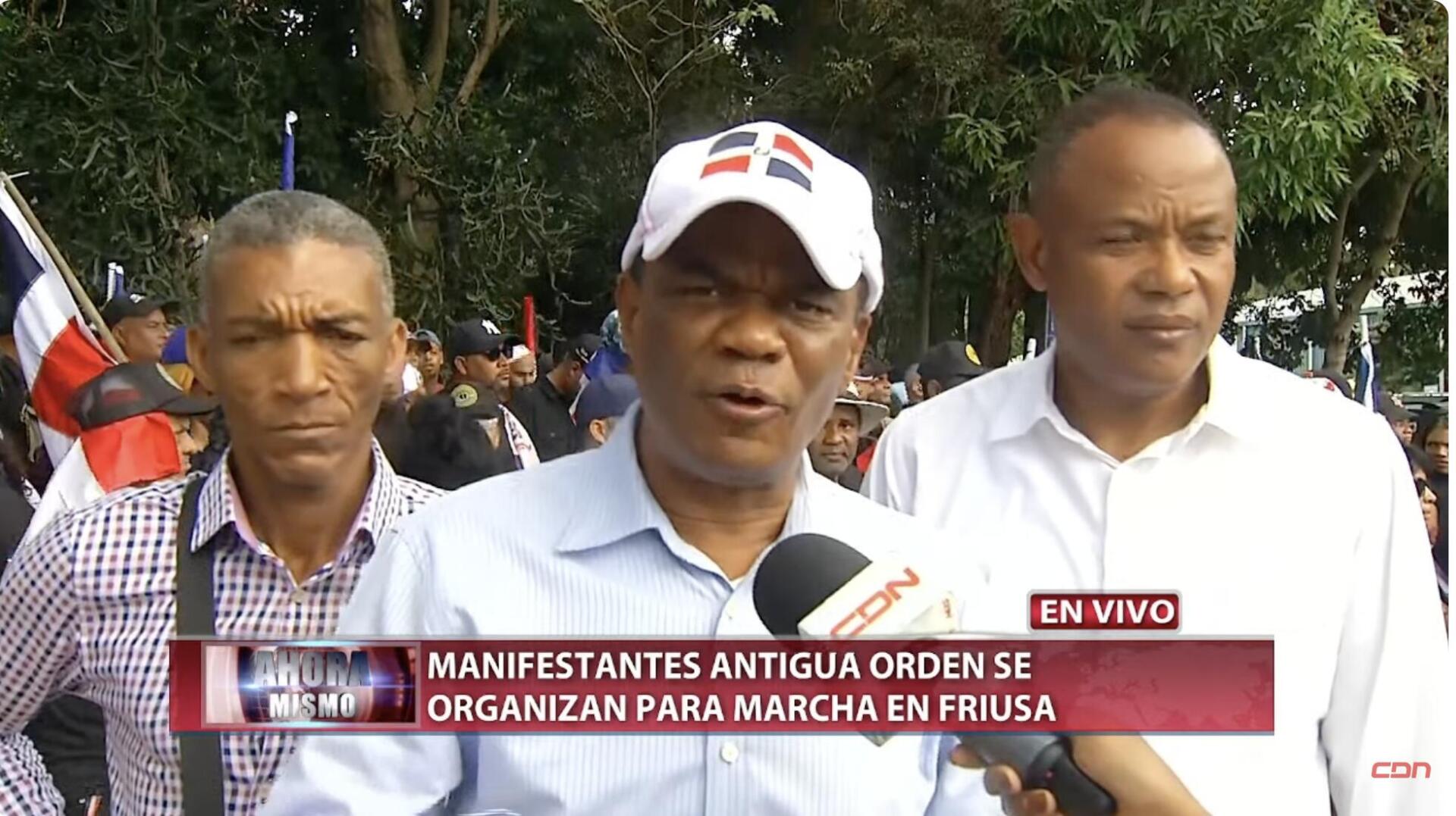 Marcha a Friusa: Ciprian Reyes, del PDD, dice estamos aquí como dominicanos, no como partido