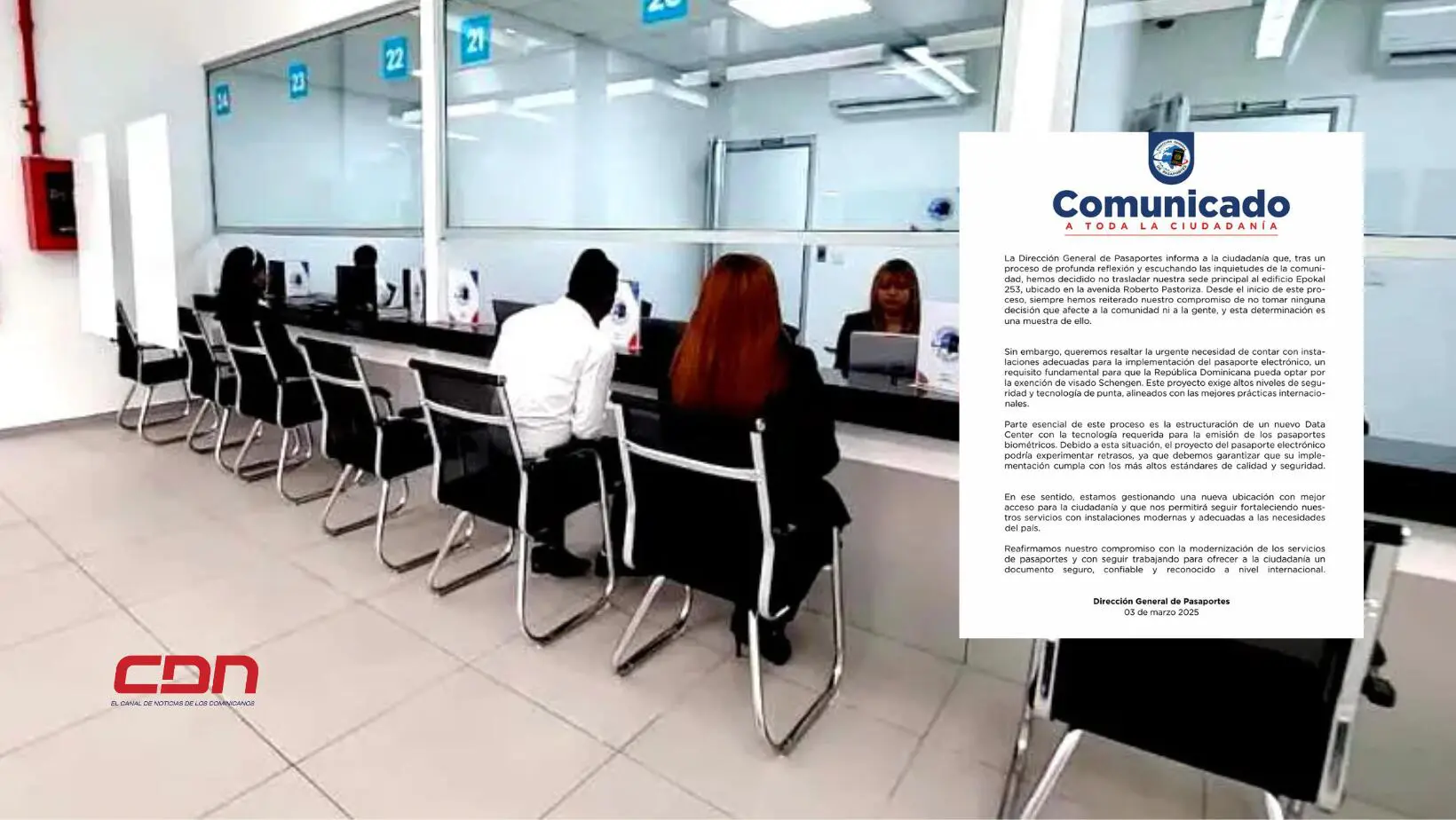 Dirección General de Pasaportes suspende traslado a nuevo edificio