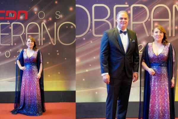 Emelyn Baldera en la gala de entrega de los Premios Soberano.