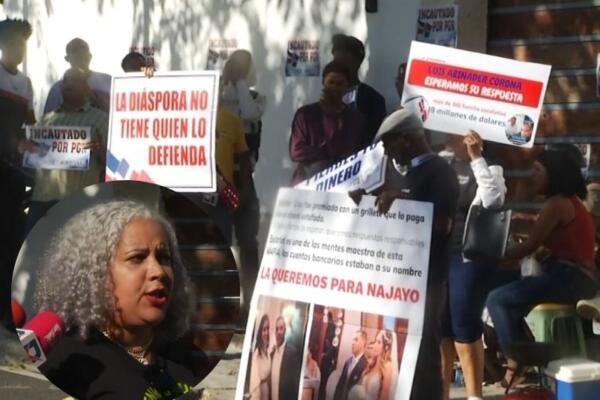 Ciudadanos protestaron frente a una vivienda del sector de Bella Vista.