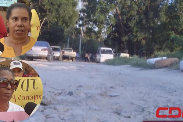 Juntas de vecinos de Engombe protestan en reclamo del arreglo de las calles
