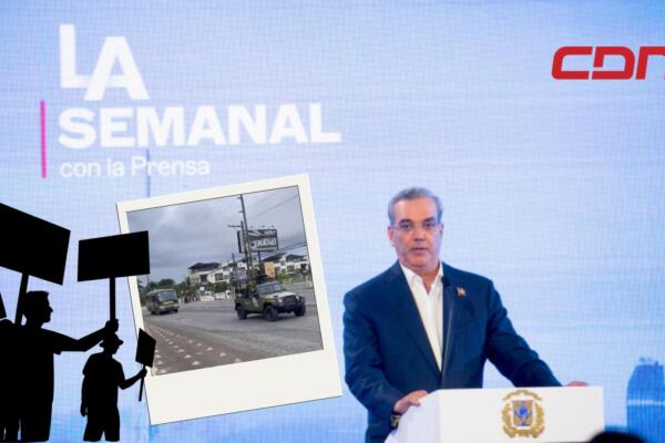 El presidente Luis Abinader, durante La Semanal con la Prensa calificó de extraño el anuncio de huelga en San Francisco de Macorís. 