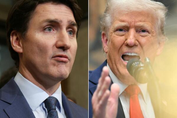Primer ministro de Canadá, Justin Trudeau,  y el presidente de Estados Unidos, Donald Trump. Dave Chan and ROBERTO SCHMIDT / AFP