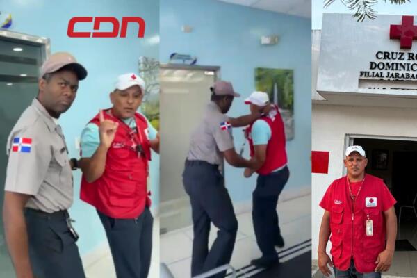 Cídeo muestra el momento de la agresión al presidente de la Cruz Roja de este municipio, Luis Manuel Bonifacio.