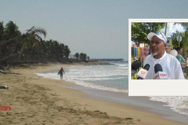Dijo que no tienen una yola para desplazarse hacia el mar detrás de un náufrago. Foto: Fuente externa 