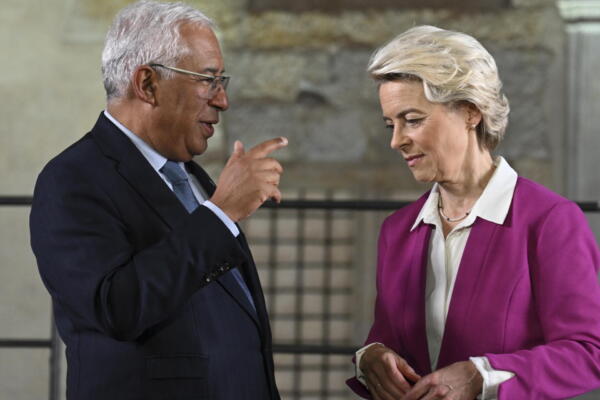 Antonio Costa y Ursula von der Leyen. EFE/EPA/FILIP SINGER