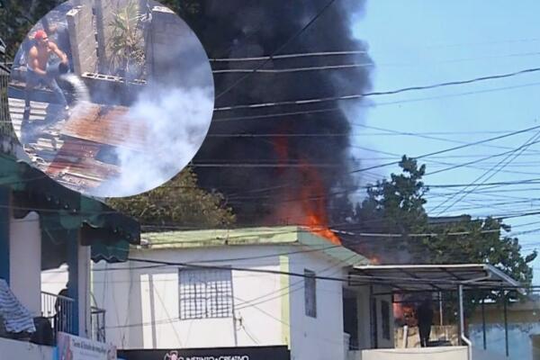 Viviendas se consumían en el fuego sin reporte de víctimas fatales.
