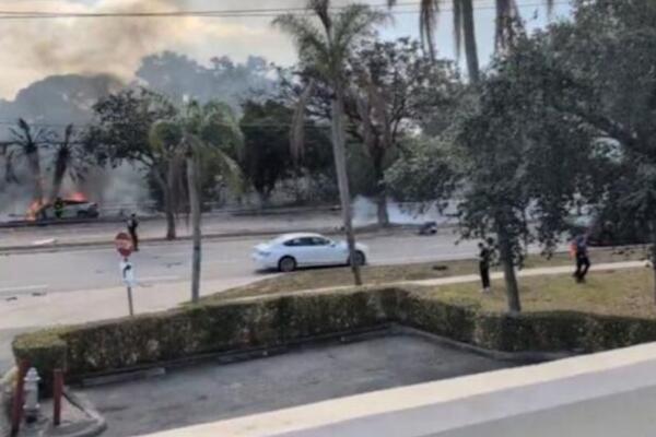 Accidente de avioneta en Boca Ratón. Foto: fuente externa