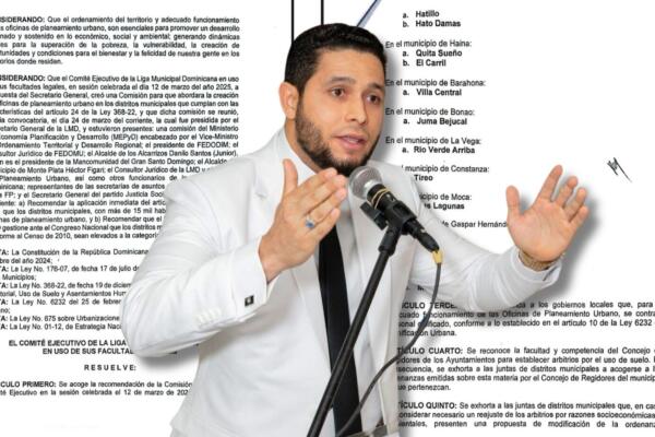 Luis Alexander Rodríguez, director de la Alcaldía del distrito municipal de La Otra Banda.