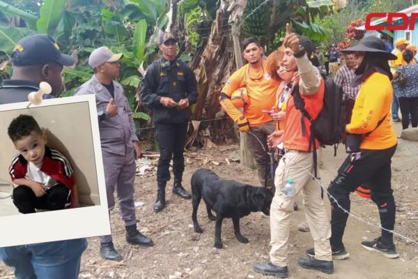 Búsqueda intensa de un niño de 3 años reportado como desaparecido. 