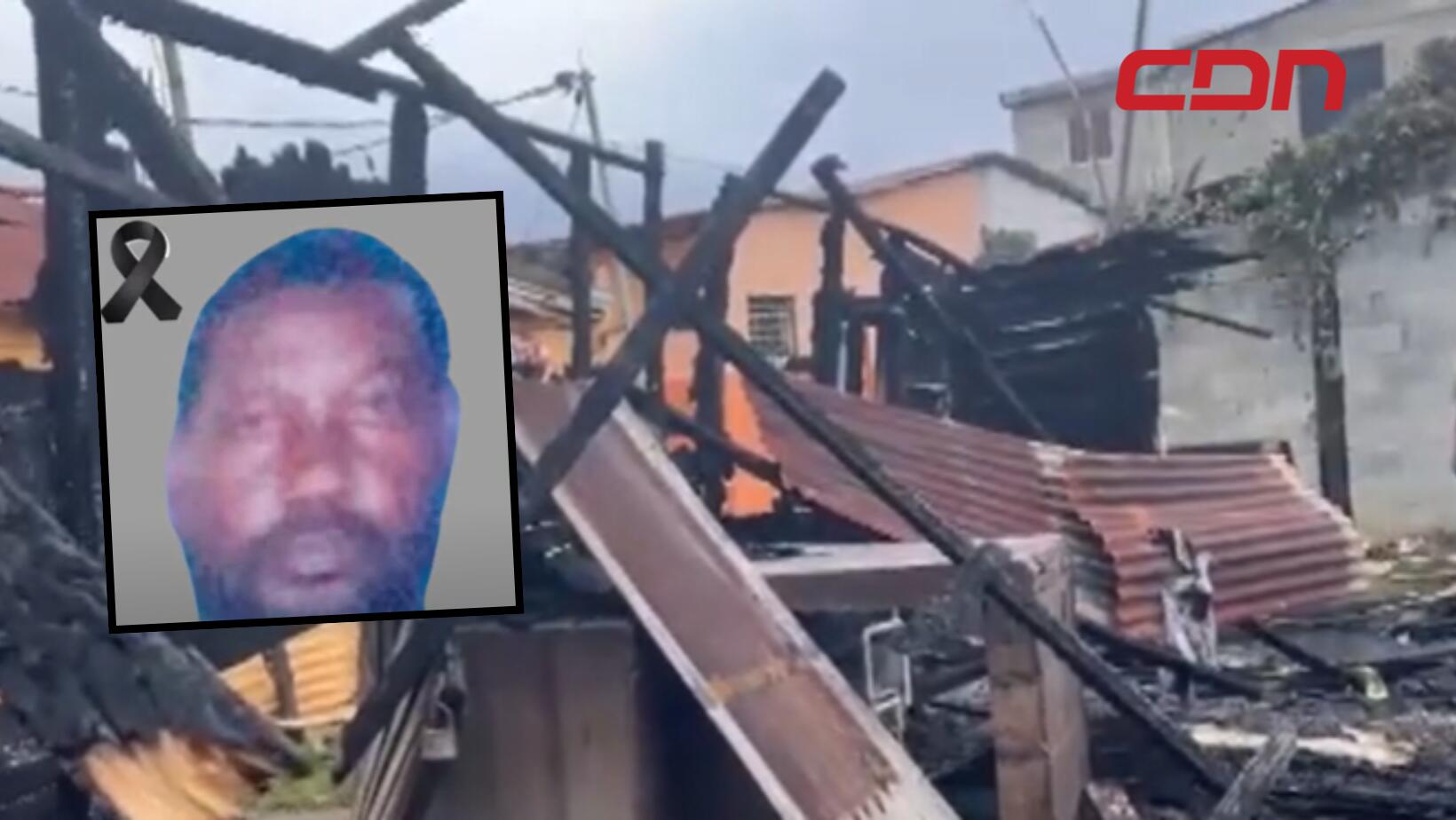 Autoridades investigan incendio en Villa Altagracia donde murió un hombre con discapacidad