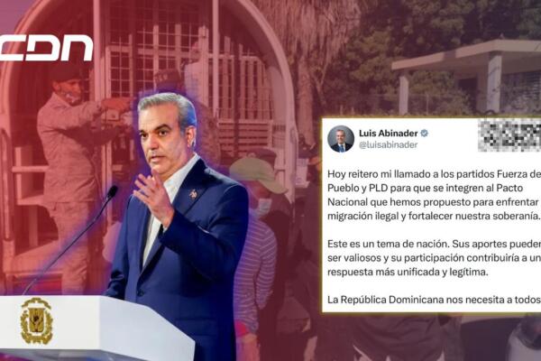 El presidente Luis Abinader reiteró su llamado a los partidos FP y PLD a unirse al Pacto Nacional de Migración. Foto: CDN Digital